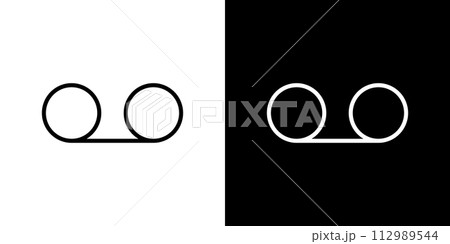 シンプルな録音ボタンのベクターアイコン シンプルな録音ボタンのベクターアイコン 112989544