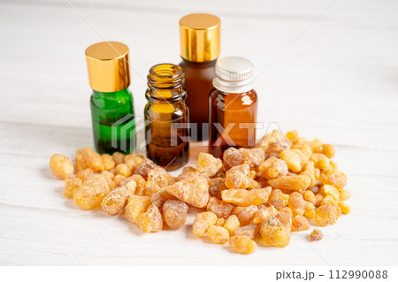 Frankincense or olibanum aromatic resin used in incense and perfumes. 112990088