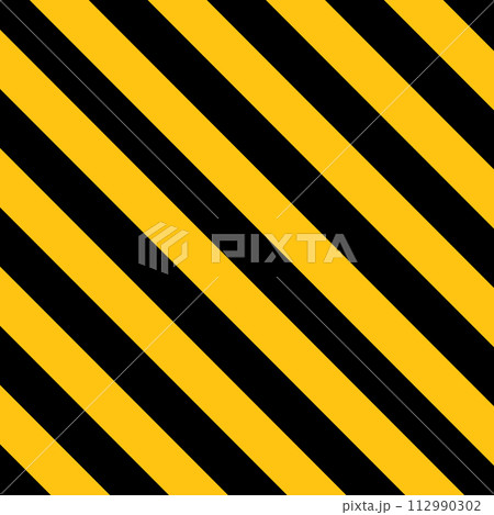 Industrial Yellow and Black Striped Warning Pattern. Vector 112990302