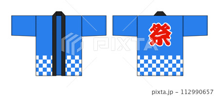 祭り・夏祭り / 法被(ハッピ) ベクターテンプレートイラスト 112990657