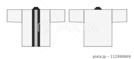 法被(ハッピ) ベクターテンプレートイラストのイラスト素材 [112990669