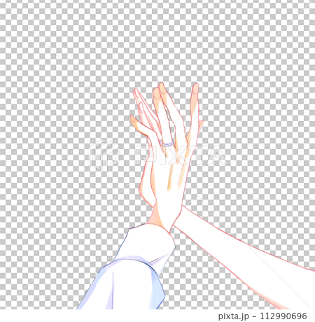 Overlapping hands of men and women, rings Overlapping hands of men and women, rings 112990696