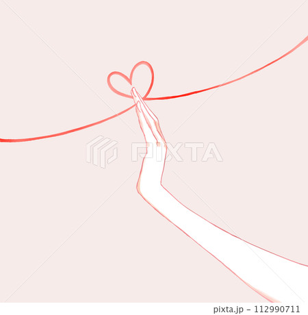 女性の手　恋愛 112990711
