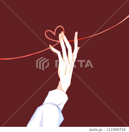 男性の手　恋愛 112990726
