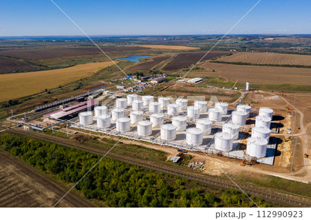 Construction of oil and fuel storage tank farm. 112990923
