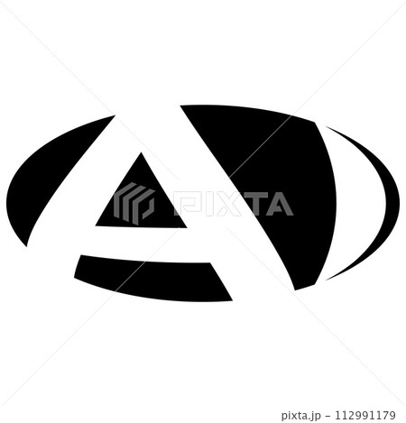 Oval logo double letter A, I two letters ai ia Oval logo double letter A, I two letters ai ia 112991179