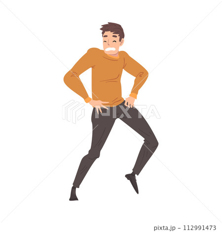 Scared and Panicked Young Man, Anxiety or Panic Attack, Shocked, Scared, Terrified or Depressed Person Vector Illustration Scared and Panicked Young Man, Anxiety or Panic Attack, Shocked, Scared, Terrified or Depressed Person Vector Illustration 112991473