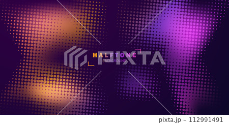 abstract background half tone gradient retro design Vector illustration 112991491