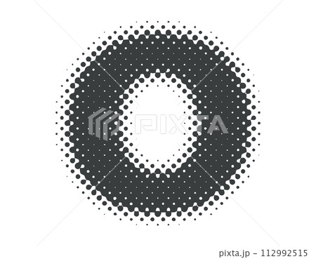 ハーフトーンのアルファベット 小文字 o ハーフトーンのアルファベット 小文字 o 112992515