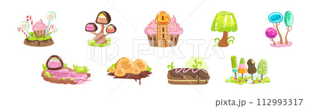 Sweet Candy Wonderland and Forest Object Vector Set Sweet Candy Wonderland and Forest Object Vector Set 112993317