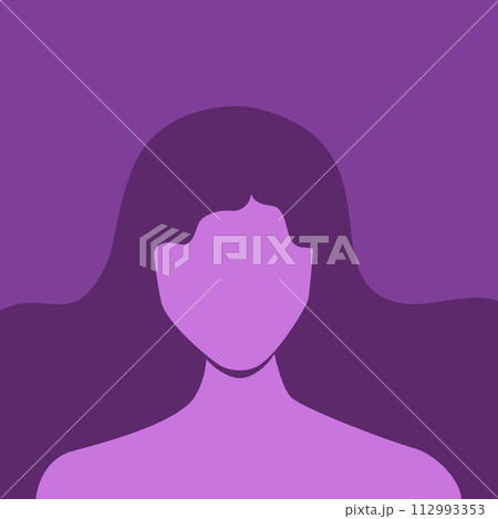 abstract portrait woman face Vector Illustration. outline graphic art human face. International Women's Day (IWD) concept. 112993353