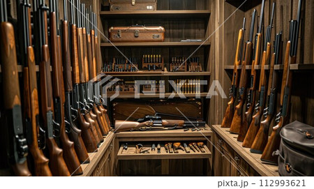 Wardrobe for weapons. safe storage of guns Wardrobe for weapons. safe storage of guns 112993621