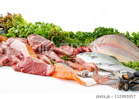 肉　魚　集合 112993957
