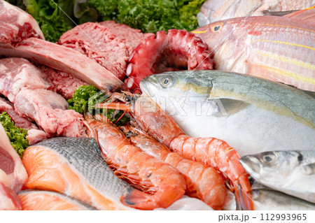 肉　魚　集合 112993965