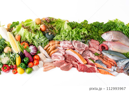 肉 野菜 魚 集合 肉 野菜 魚 集合 112993967