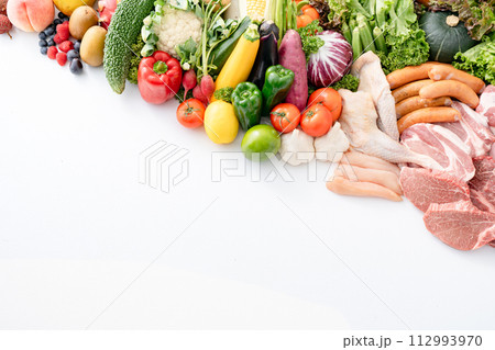 野菜 肉 集合 野菜 肉 集合 112993970