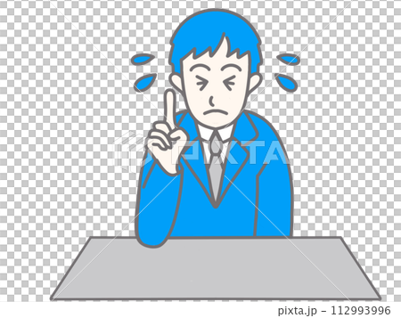 Male businessman in trouble pointing his finger Male businessman in trouble pointing his finger 112993996