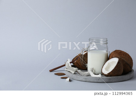 Coconut milk, concept of tasty and natural drink 112994365