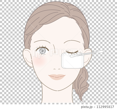 Eyelash care illustration (wink version) Eyelash care illustration (wink version) 112995817