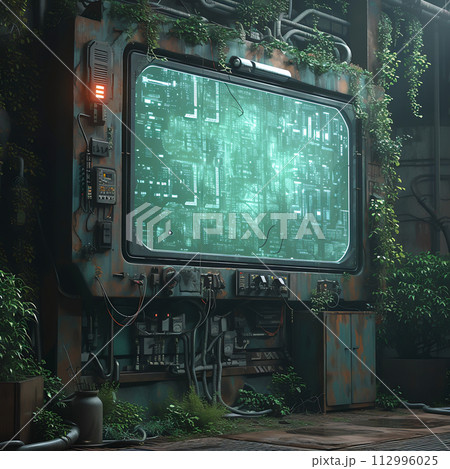 Television Screen's Technical Malfunction Digital Disruption, Generative Ai 112996025