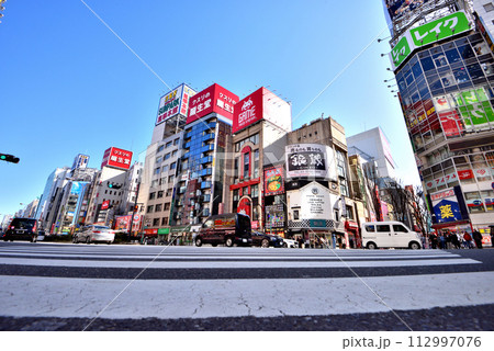 歌舞伎町入口横断舗道風景 112997076