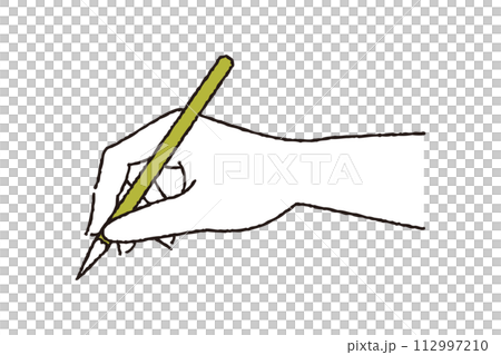 用鉛筆的手 112997210