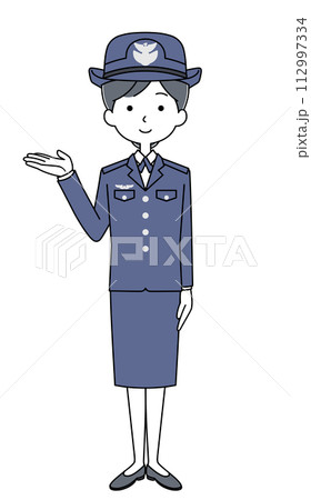案内　航空自衛隊　層士（冬制服）のイラスト 112997334