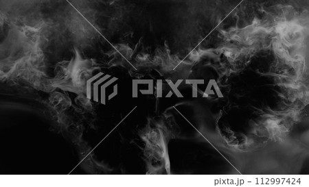 White atmospheric smoke, abstract background, close-up. White atmospheric smoke, abstract background, close-up. 112997424