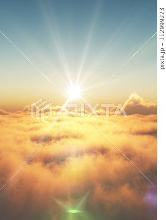 太陽に照らされる雲 太陽に照らされる雲 112999223