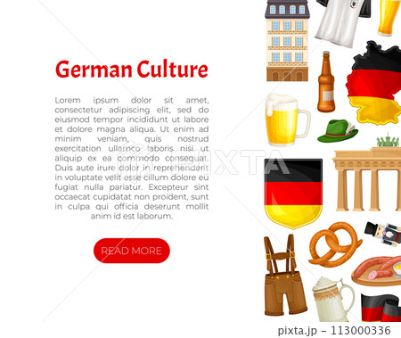 Germany Object and Symbol Banner Design Vector Template 113000336
