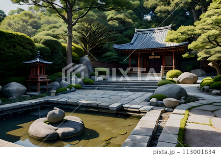 伝統的な日本庭園25 伝統的な日本庭園25 113001834