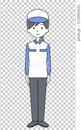 きをつけ 配達員のイラスト きをつけ 配達員のイラスト 113002681