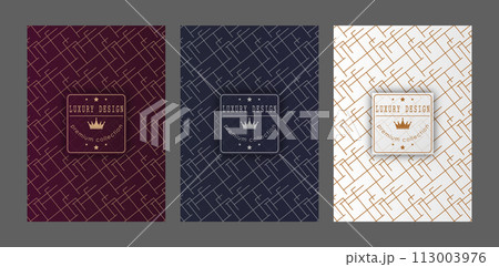 A luxurious pattern. A set of spectacular patterns for covers, prints, interior design, packaging, premium funds and creative ideas A luxurious pattern. A set of spectacular patterns for covers, prints, interior design, packaging, premium funds and creative ideas 113003976