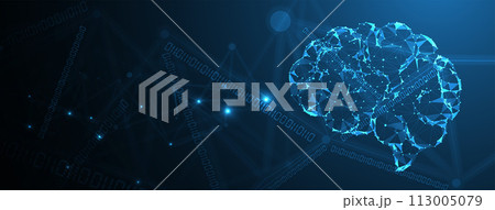 Abstract Artificial intelligence. Cloud computing. Machine learning. Technology web background. Virtual concept futuristic background Abstract Artificial intelligence. Cloud computing. Machine learning. Technology web background. Virtual concept futuristic background 113005079