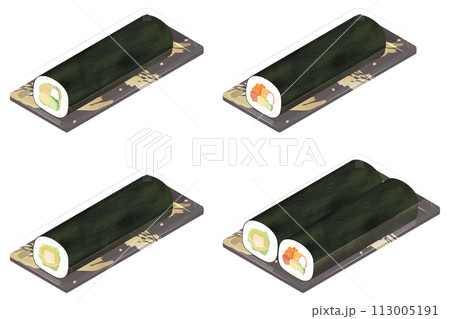 パックに入った巻き寿司セット パックに入った巻き寿司セット 113005191