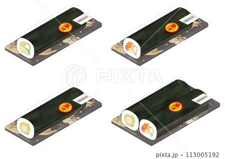 半額になった巻き寿司セット 半額になった巻き寿司セット 113005192