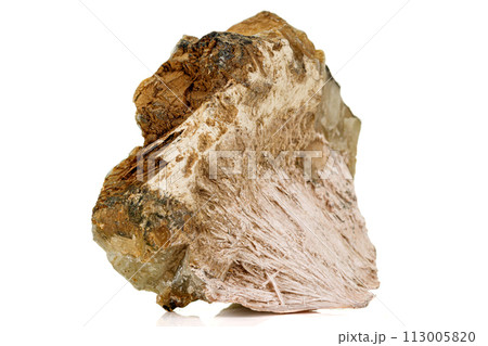 Macro stone Hemimorphite mineral on white background 113005820