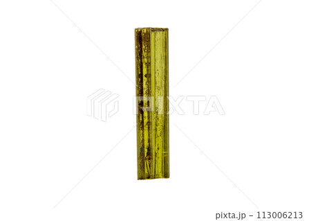 Macro tourmaline mineral stone on white background 113006213