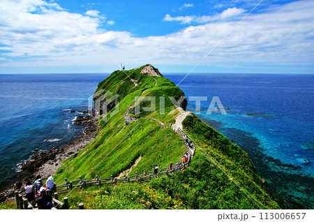 夏の北海道 積丹半島 神威岬の絶景 夏の北海道 積丹半島 神威岬の絶景 113006657