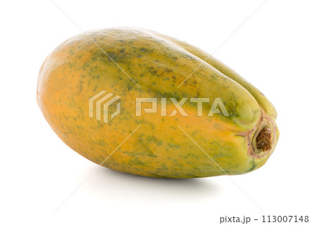 Papaya fruit on white background 113007148