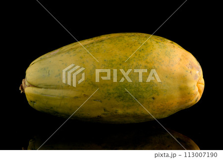 Papaya fruit on black background 113007190