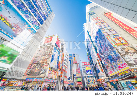 「東京都」秋葉原駅前の風景 「東京都」秋葉原駅前の風景 113010247