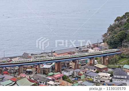 東海道本線 早川ー根府川 JR東日本 185系 C1編成(大宮) いっぱーご 185 東海道本線 早川ー根府川 JR東日本 185系 C1編成(大宮) いっぱーご 185 113010570