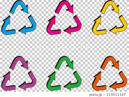 三角循環圖圖表箭頭3D風格 113011107