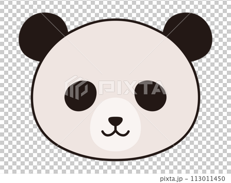 Vector illustration of cute panda face. icons, animals 113011450