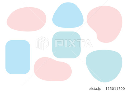 パステルカラーの吹き出しセット 113011700
