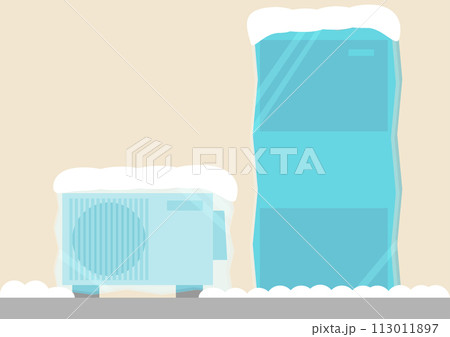 凍ってしまった給湯器のイメージ素材 113011897