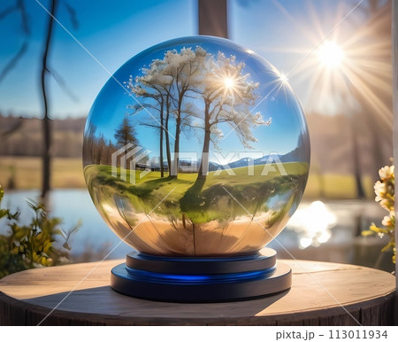 美しい自然と季節の光景を封じ込めたガラス玉	 美しい自然と季節の光景を封じ込めたガラス玉	 113011934