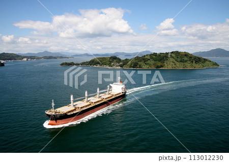 来島海峡を通過する貨物船 来島海峡を通過する貨物船 113012230