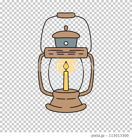 A lantern with a candle inside of it 113013300